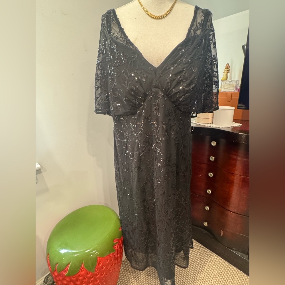 R&M Richards Black Evening Dress